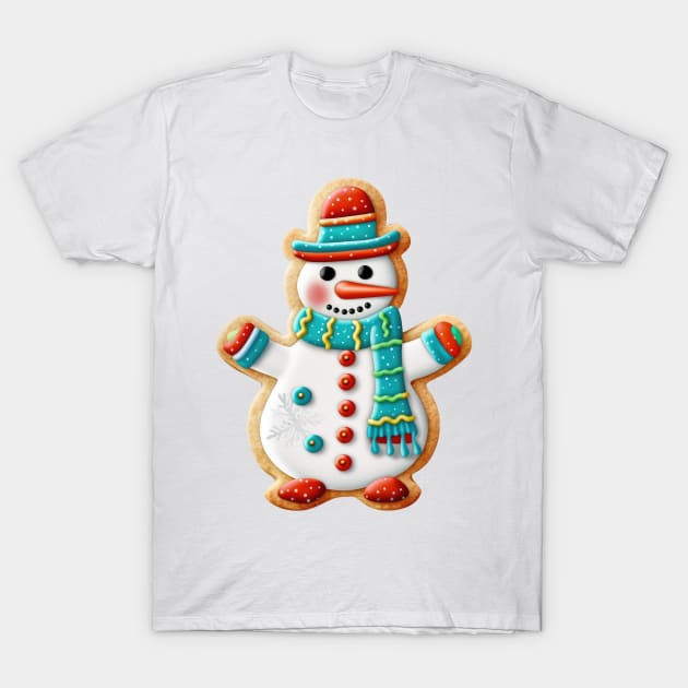 Gingerbread Snowman T-Shirt by Chromatic Fusion Studio